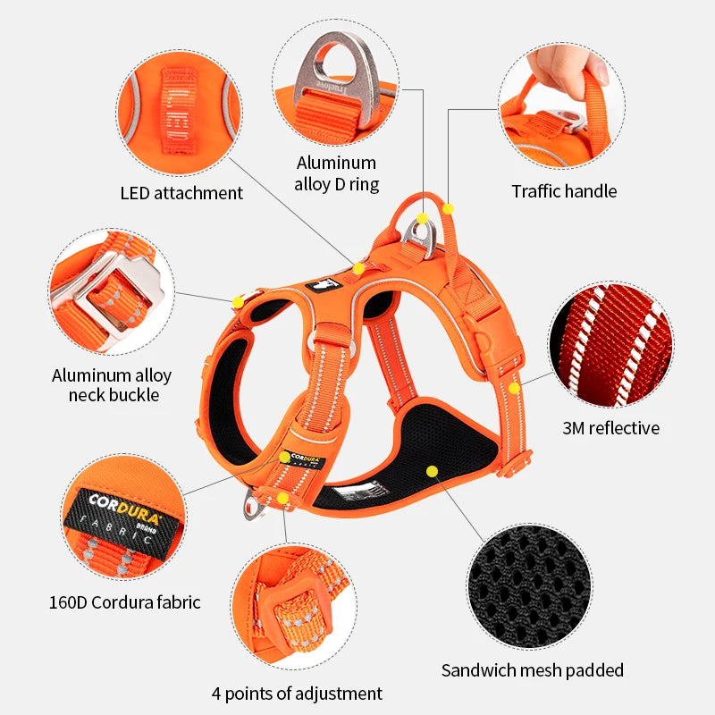 Arnés Ergonómico Anti Tirones Soft Naranjo